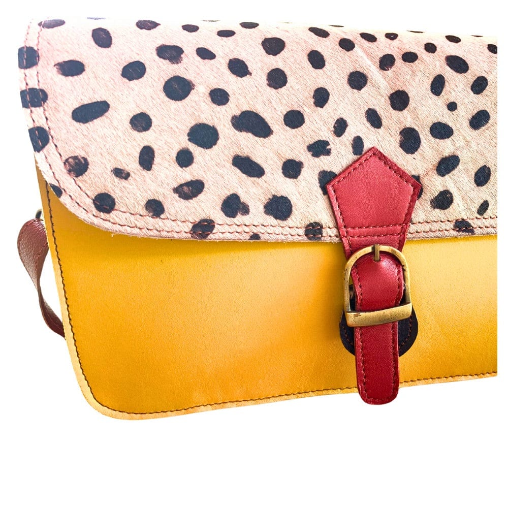 Sac à main femme - Cuir Recyclé - Agra Jaune